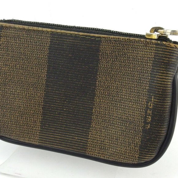 Authentic FENDI coin case pecan beige PVC - Picture 2 of 7